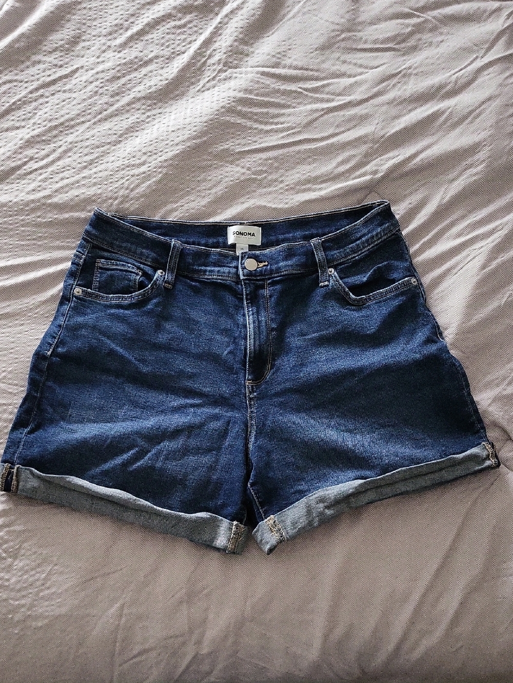 SONOMA Dark Blue Cuffed Denim Shorts
